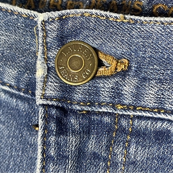 Lauren Jeans Co Ralph Lauren Denim Short Size 14 C Blue 7” Inseam Cotton Bermuda - Picture 2 of 8